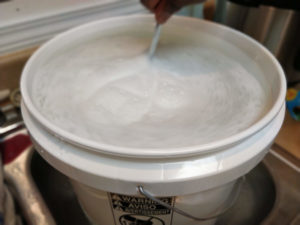 Mixing Entire Bucket Of Detergent