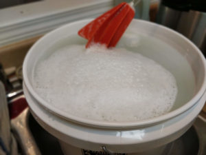 Finished Mixing Entire Bucket Of Detergent