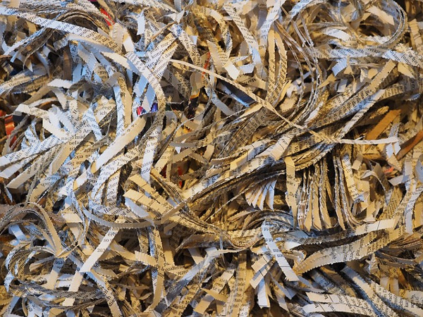 shredded newspaper